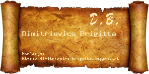 Dimitrievics Brigitta névjegykártya